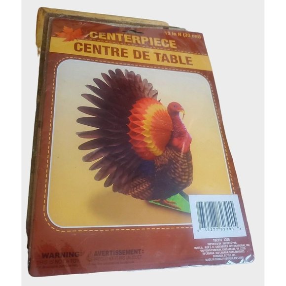 Other - Tissue Paper Turkey Centerpiece For Thanksgiving Party 1 piece 13 inch